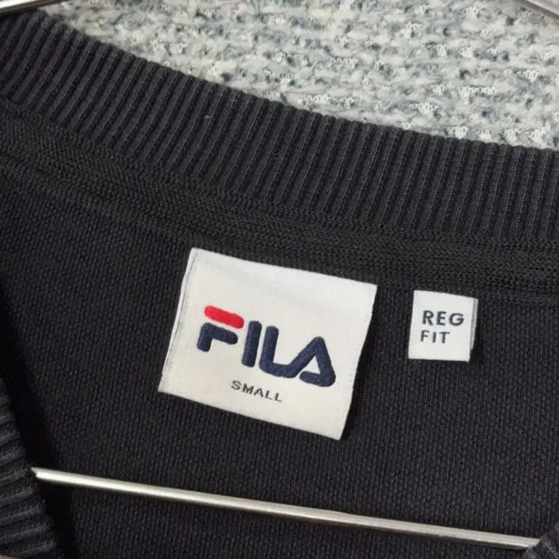 휠라 프린팅 블랙 맨투맨 SMALL 상품이미지3