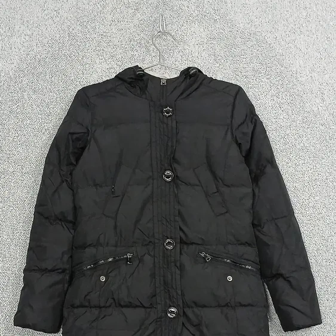 캘빈클라인 버튼 카라코람 블랙 롱 패딩 S 상품이미지3