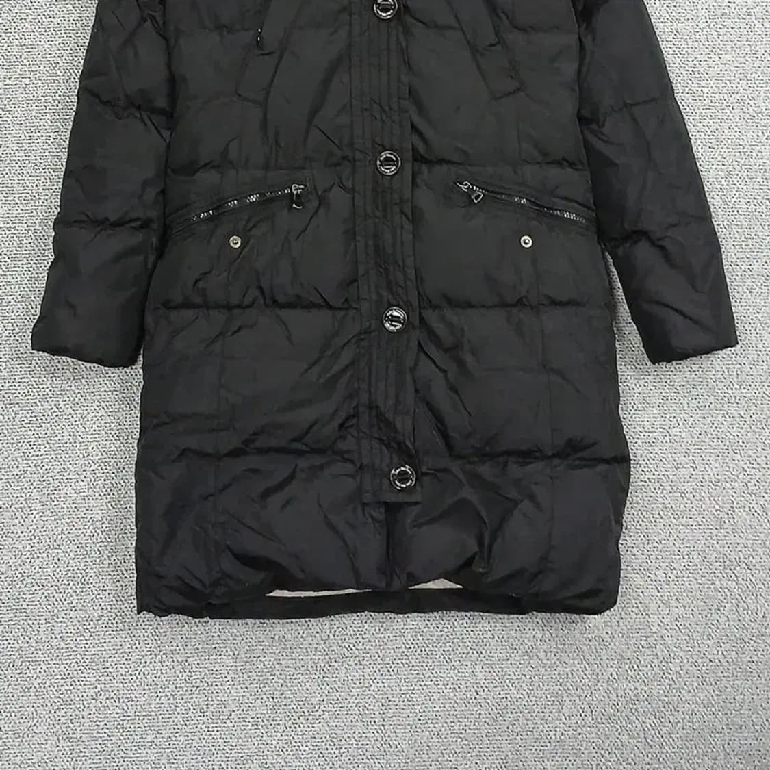 캘빈클라인 버튼 카라코람 블랙 롱 패딩 S 상품이미지4