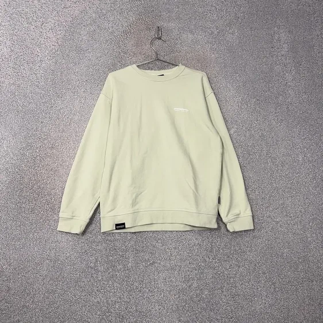 그루브라임 로고 캐주얼 라이트 그린 맨투맨 M 상품이미지1