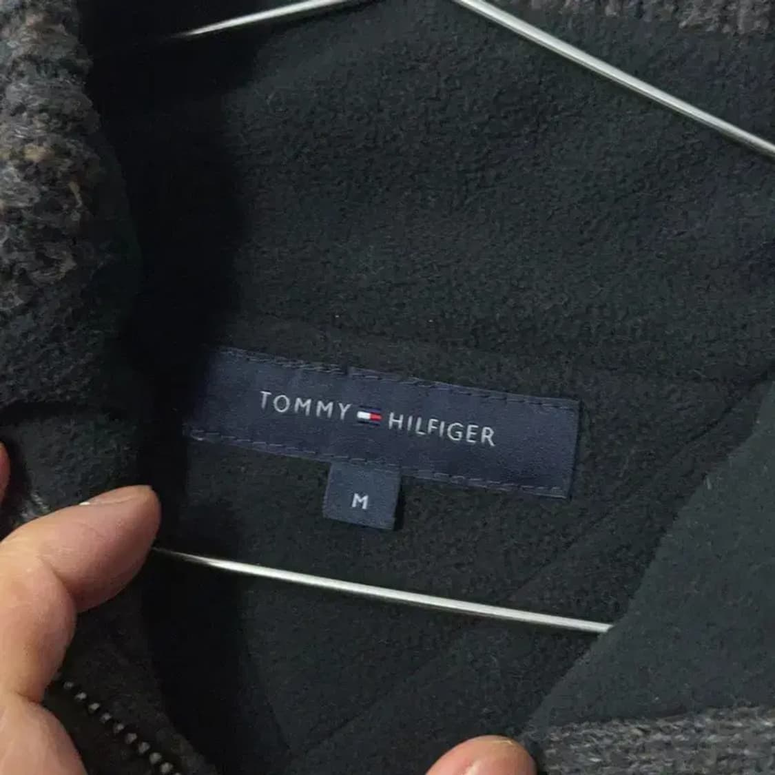 타미힐피거 그레이 캐주얼 울 로고 니트 집업 M 상품이미지5