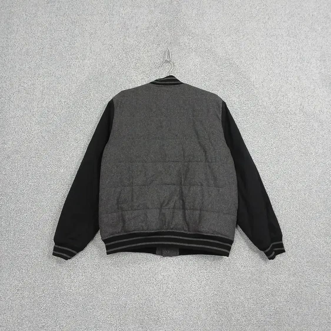 갭 그레이 블랙 투톤 울 스타디움 자켓 L 상품이미지2