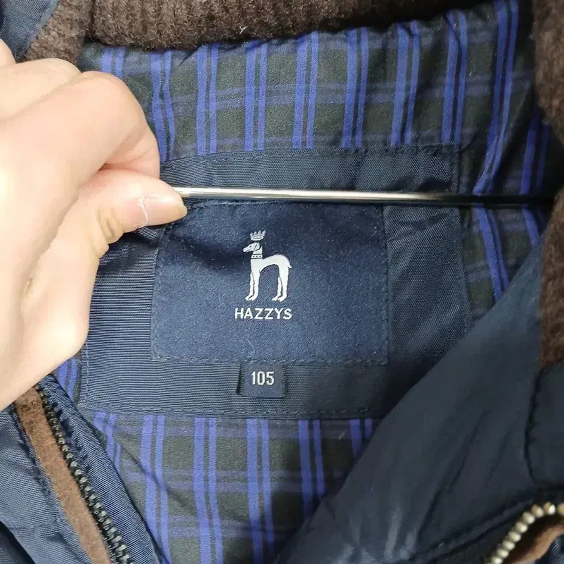 해지스 네이비 로고 남성 캐주얼 덕다운 오리털 패딩 105 상품이미지3