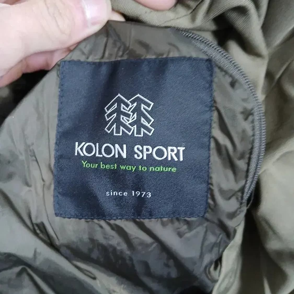 코오롱 카멜 피쉬테일 빈티지 롱패딩 점퍼 90 상품이미지3