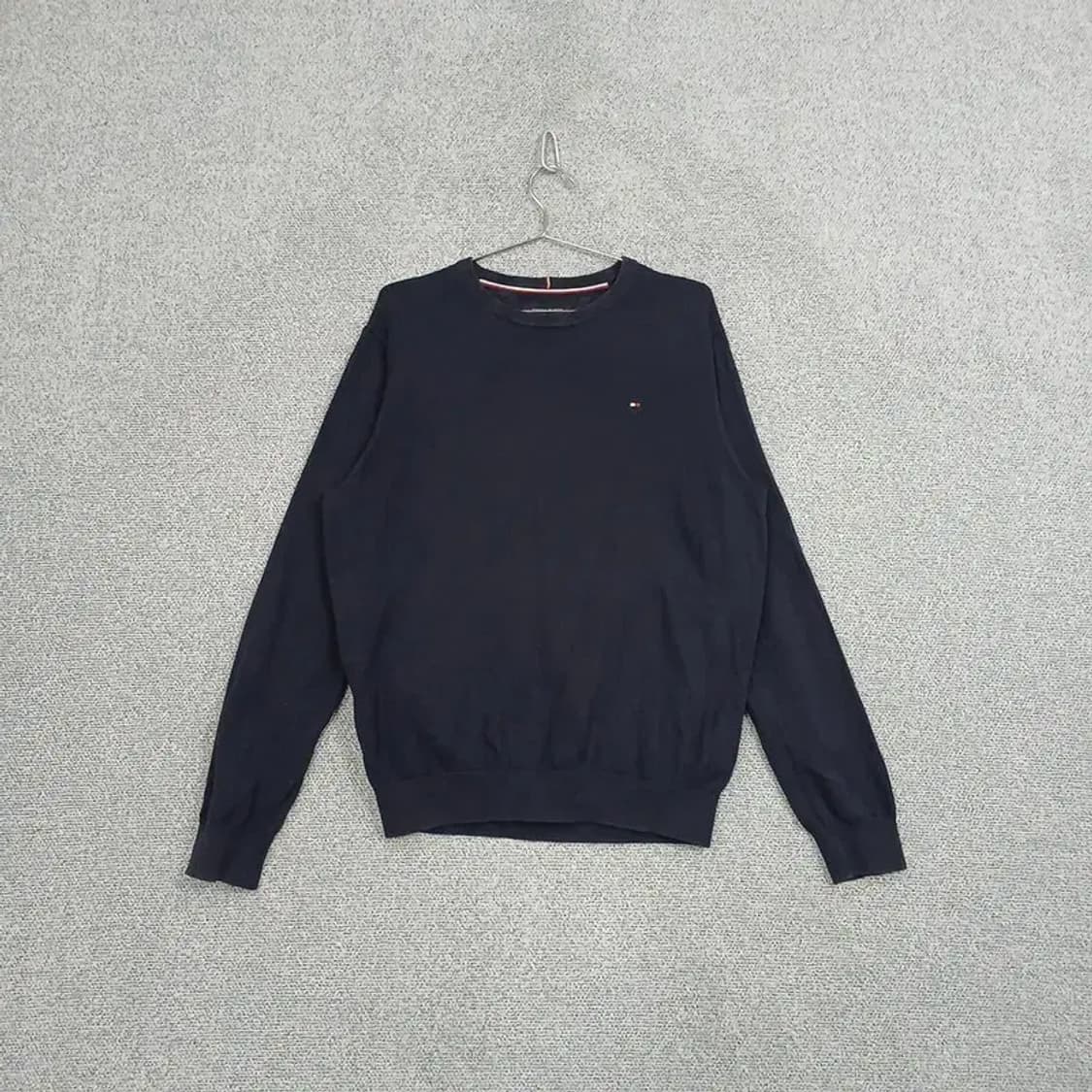 타미힐피거 네이비 로고 코튼 니트 L 상품이미지1