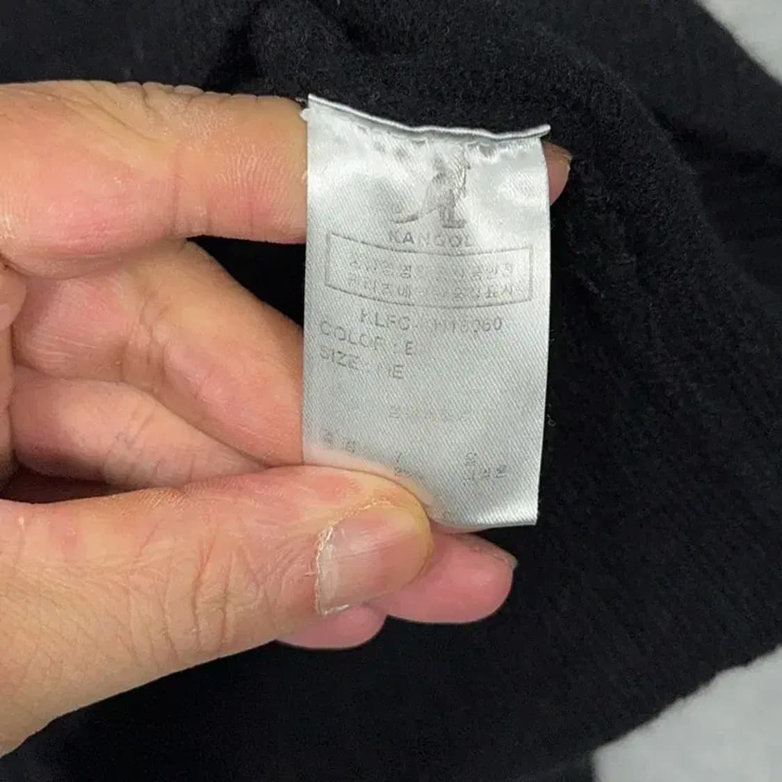 캉골 블랙 로고 캐주얼 울 니트 M 상품이미지6