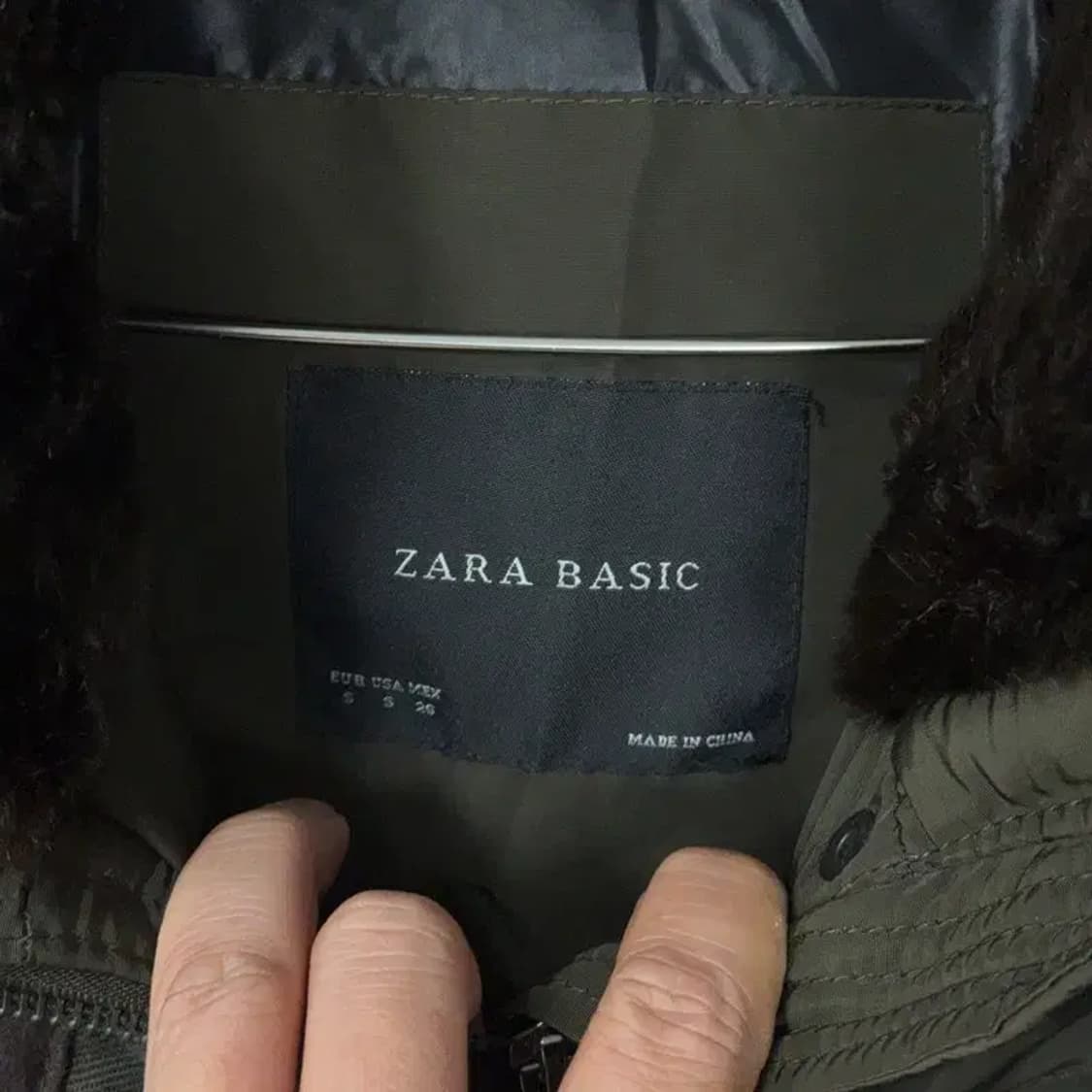 자라 브라운 퍼 롱 패딩 점퍼 S 상품이미지5