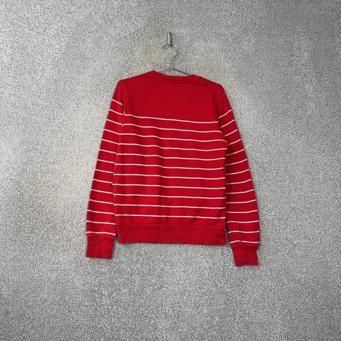 라코스테 스트라이프 레드 로고 코튼 맨투맨 100 상품이미지2