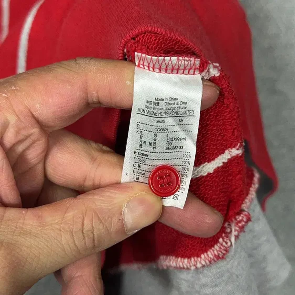 라코스테 스트라이프 레드 로고 코튼 맨투맨 100 상품이미지6