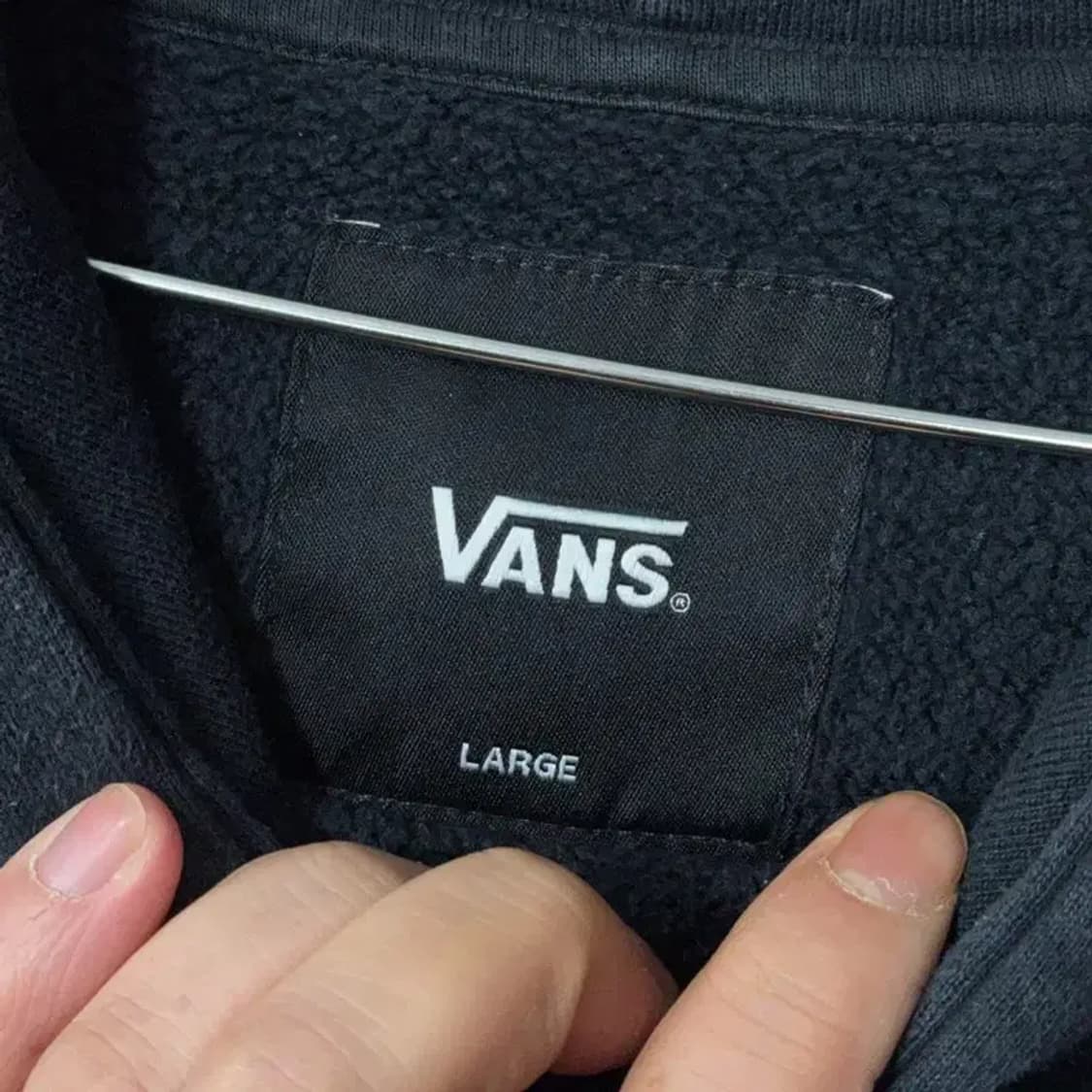 반스 블랙 캐주얼 로고 오버핏 후드티 L 상품이미지3
