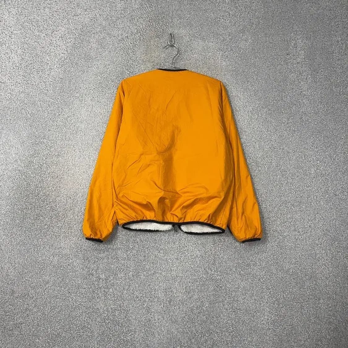 컨버스 크림 오렌지 양면 리버시블 뽀글이 양털 블루종 집업 XS 상품이미지2