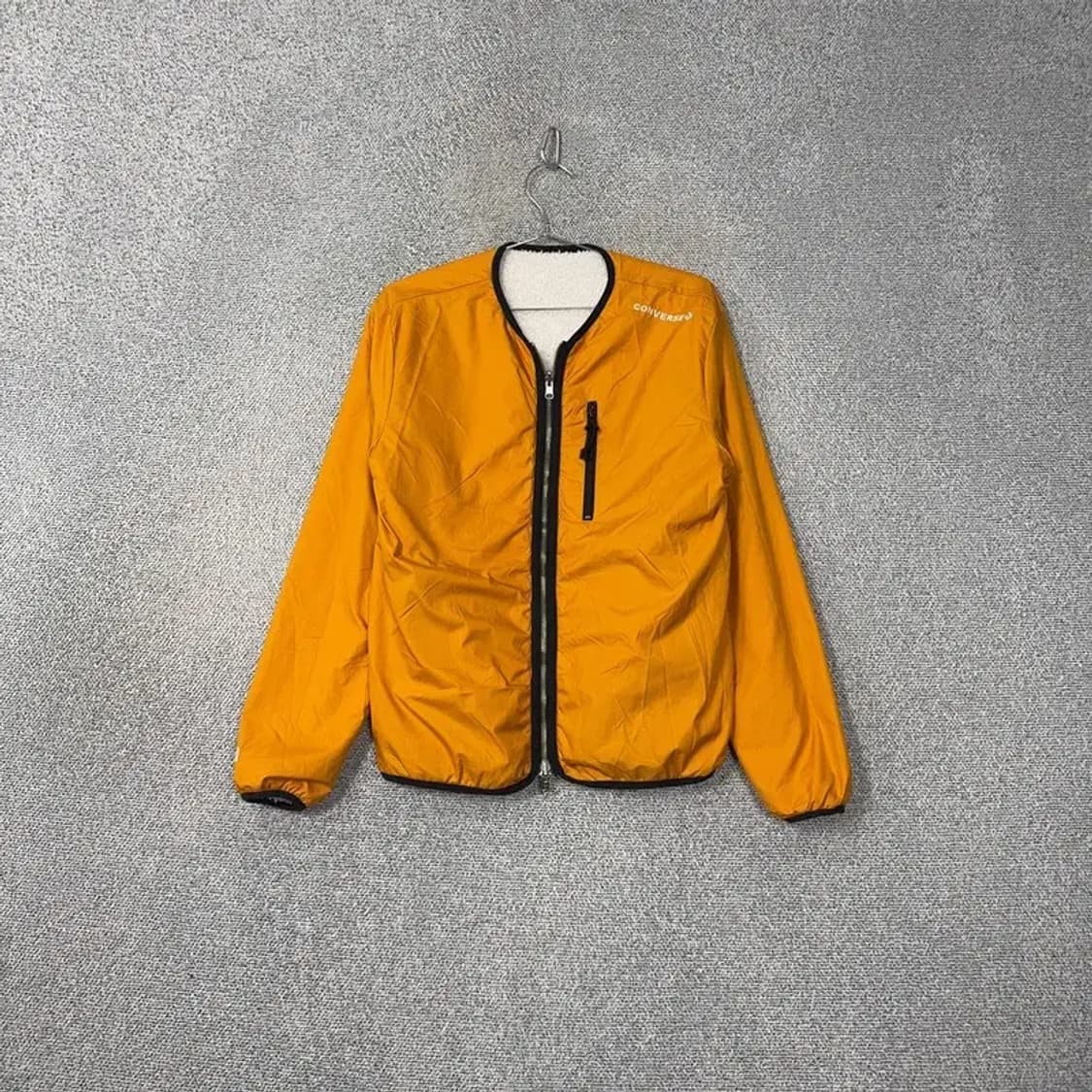 컨버스 크림 오렌지 양면 리버시블 뽀글이 양털 블루종 집업 XS 상품이미지4