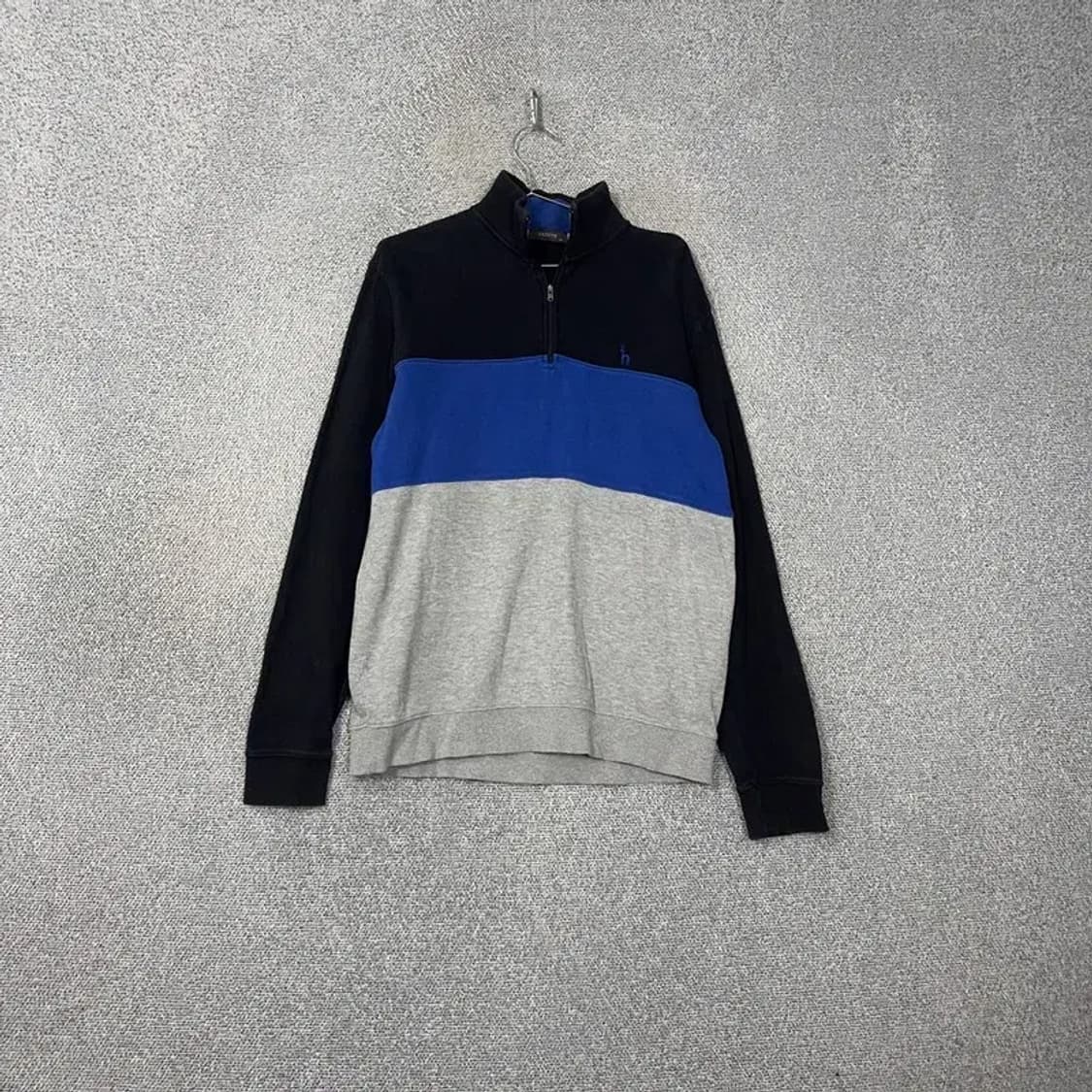 해지스 로고 멀티컬러 반집업 코튼 니트 105 상품이미지1