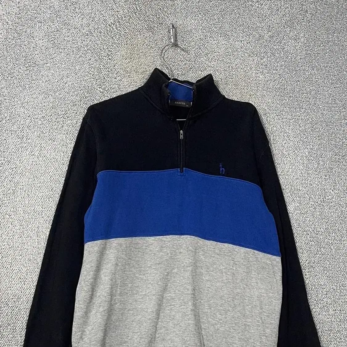 해지스 로고 멀티컬러 반집업 코튼 니트 105 상품이미지3