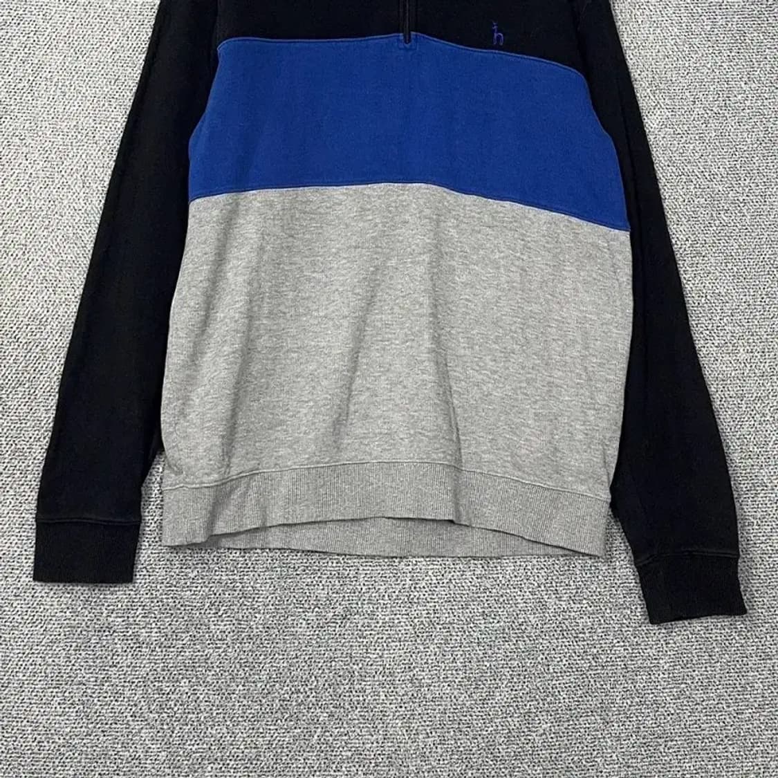 해지스 로고 멀티컬러 반집업 코튼 니트 105 상품이미지4