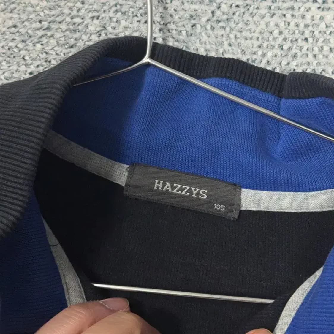 해지스 로고 멀티컬러 반집업 코튼 니트 105 상품이미지5