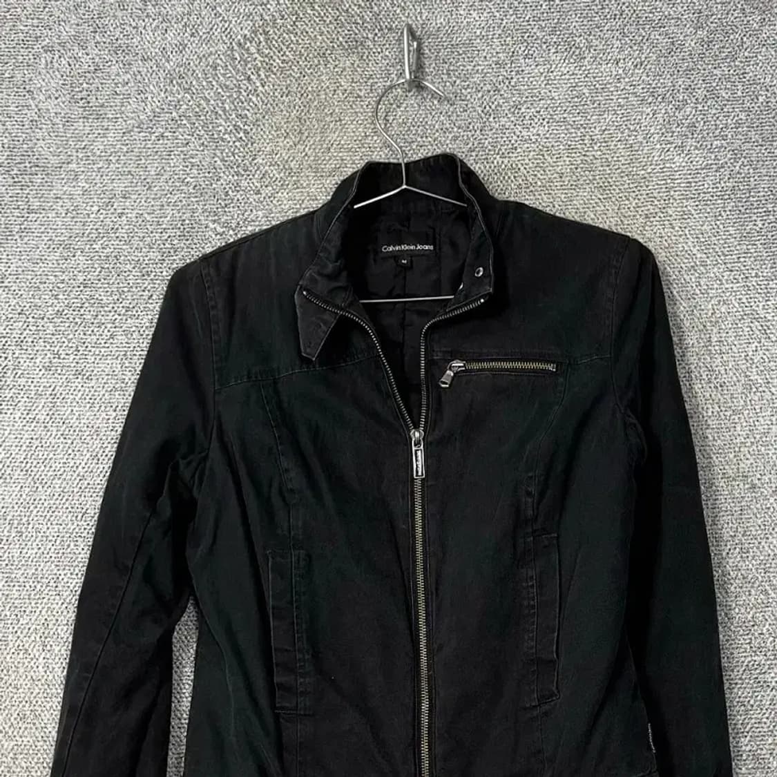 캘빈클라인 블랙 여성 테크웨어 코튼 자켓 M 상품이미지3