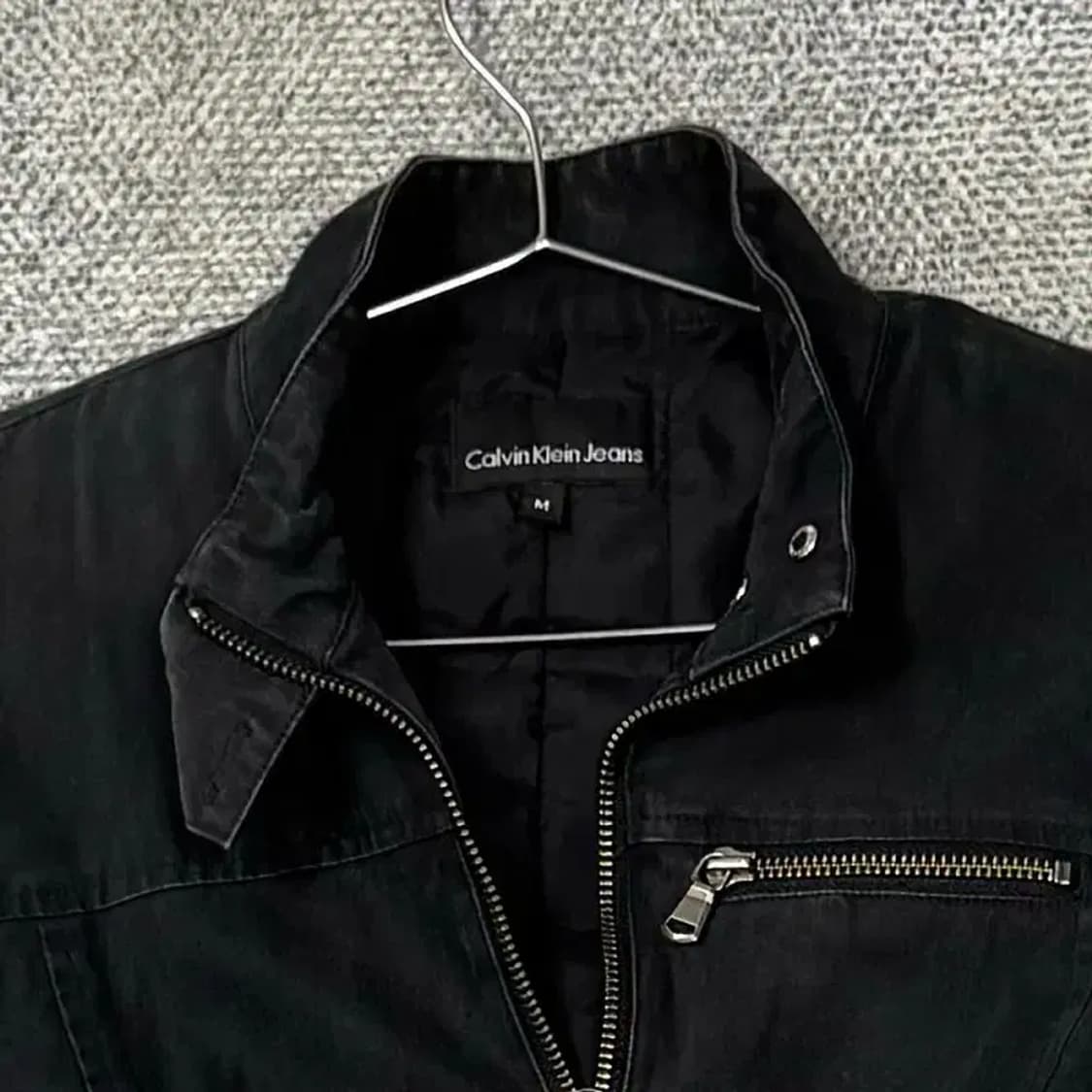 캘빈클라인 블랙 여성 테크웨어 코튼 자켓 M 상품이미지5