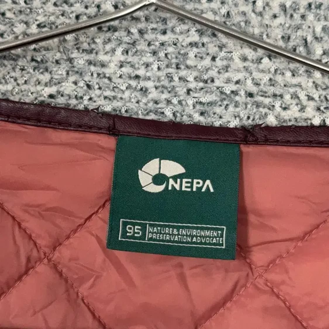 네파 로고 퀄팅 누빔 블루종 경량 패딩 자켓 95 상품이미지3