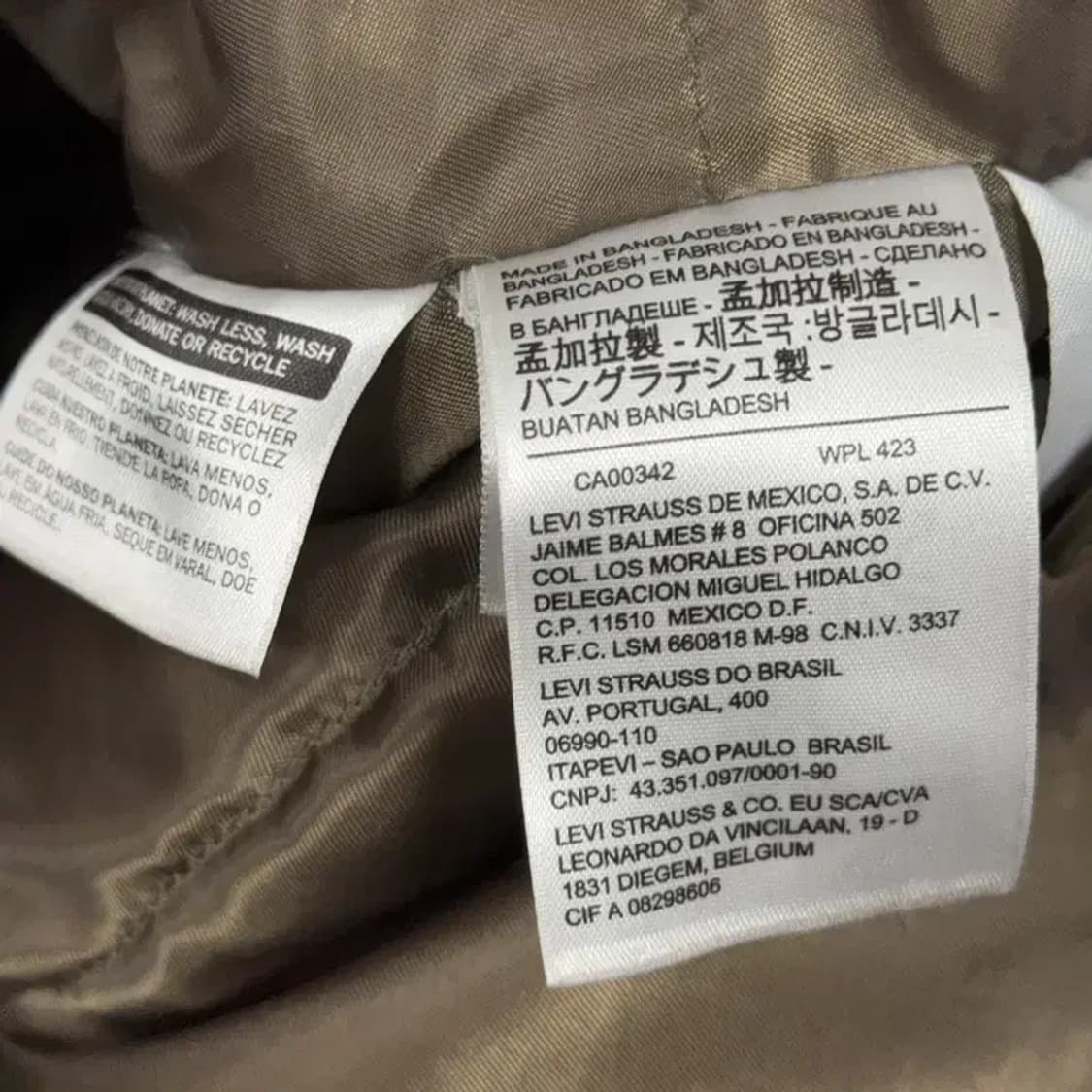 리바이스 후드 카키 패딩 코트 S 상품이미지6