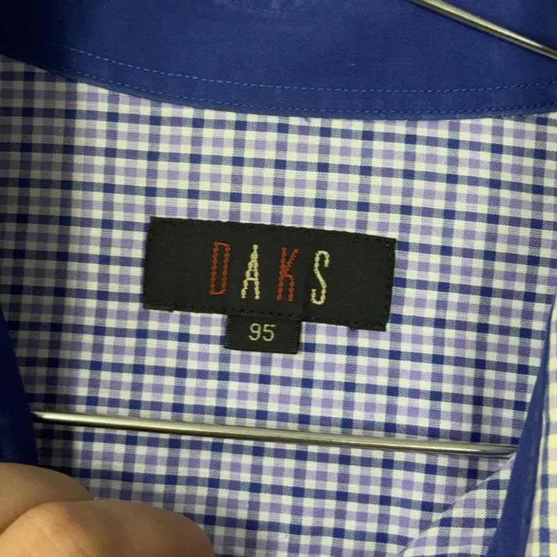 닥스 로고 포켓 체크 네이비 셔츠 95 상품이미지3