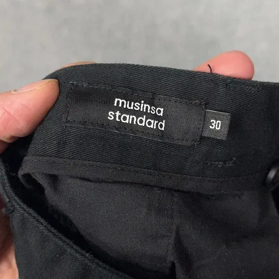 무신사스탠다드 캐주얼 블랙 팬츠 30 상품이미지5