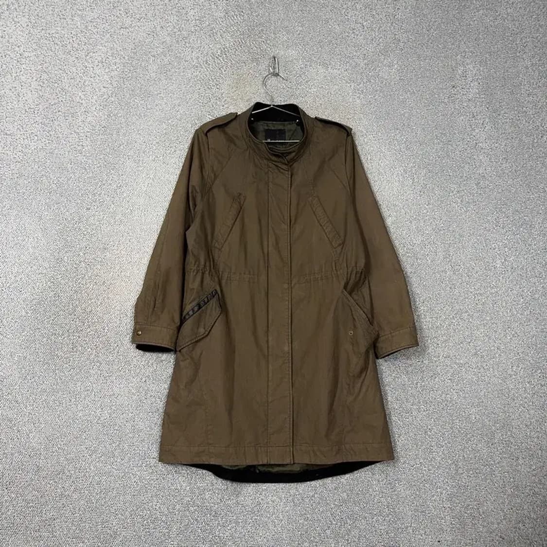 미샤 브라운 허리 밴딩 빈티지 코튼 코트 88-165 상품이미지1