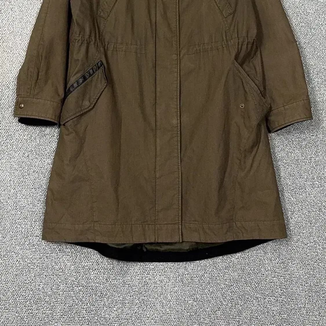 미샤 브라운 허리 밴딩 빈티지 코튼 코트 88-165 상품이미지4