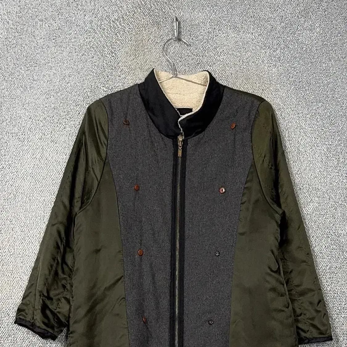 잇 미샤 그레이 카키 투톤 롱 집업 자켓 88-165 상품이미지3