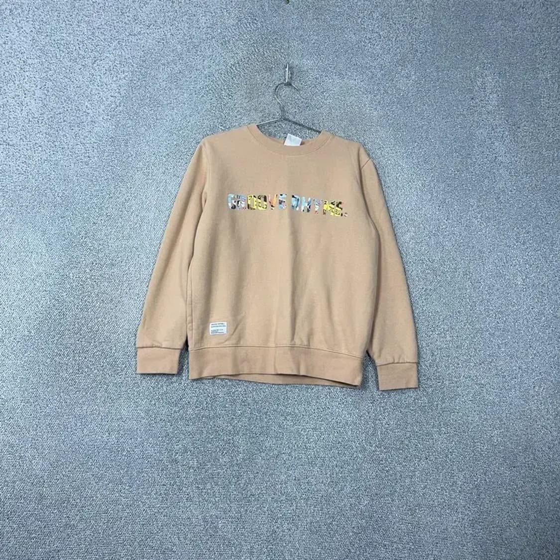 그루브라임 프린팅 베이지 맨투맨 M 상품이미지1