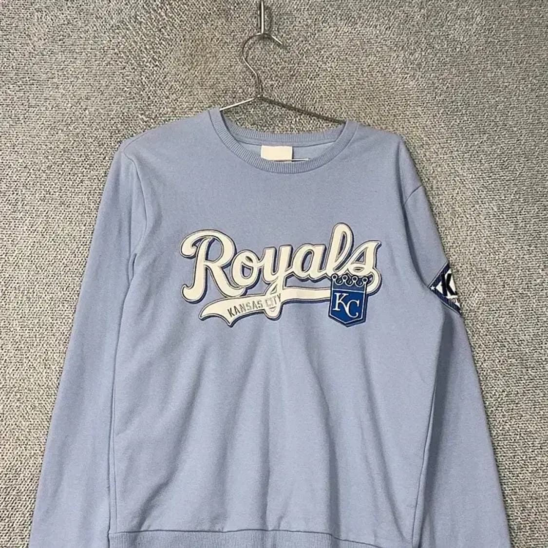 MLB 프린팅 라이트 블루 맨투맨 95 상품이미지3