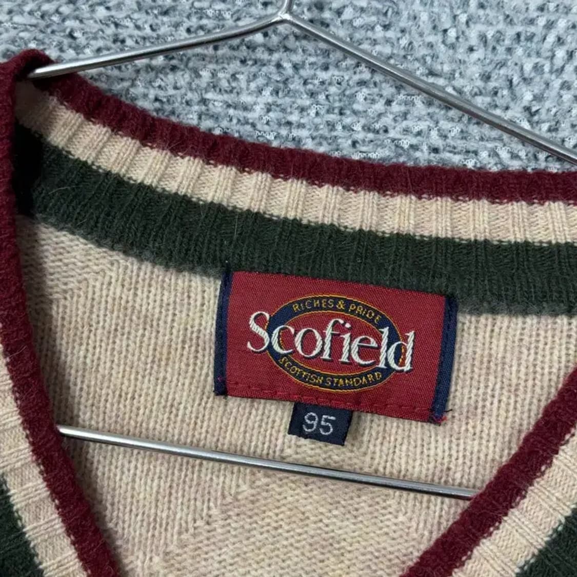 스코필드 빈티지 브이넥 베이지 니트 95 상품이미지3