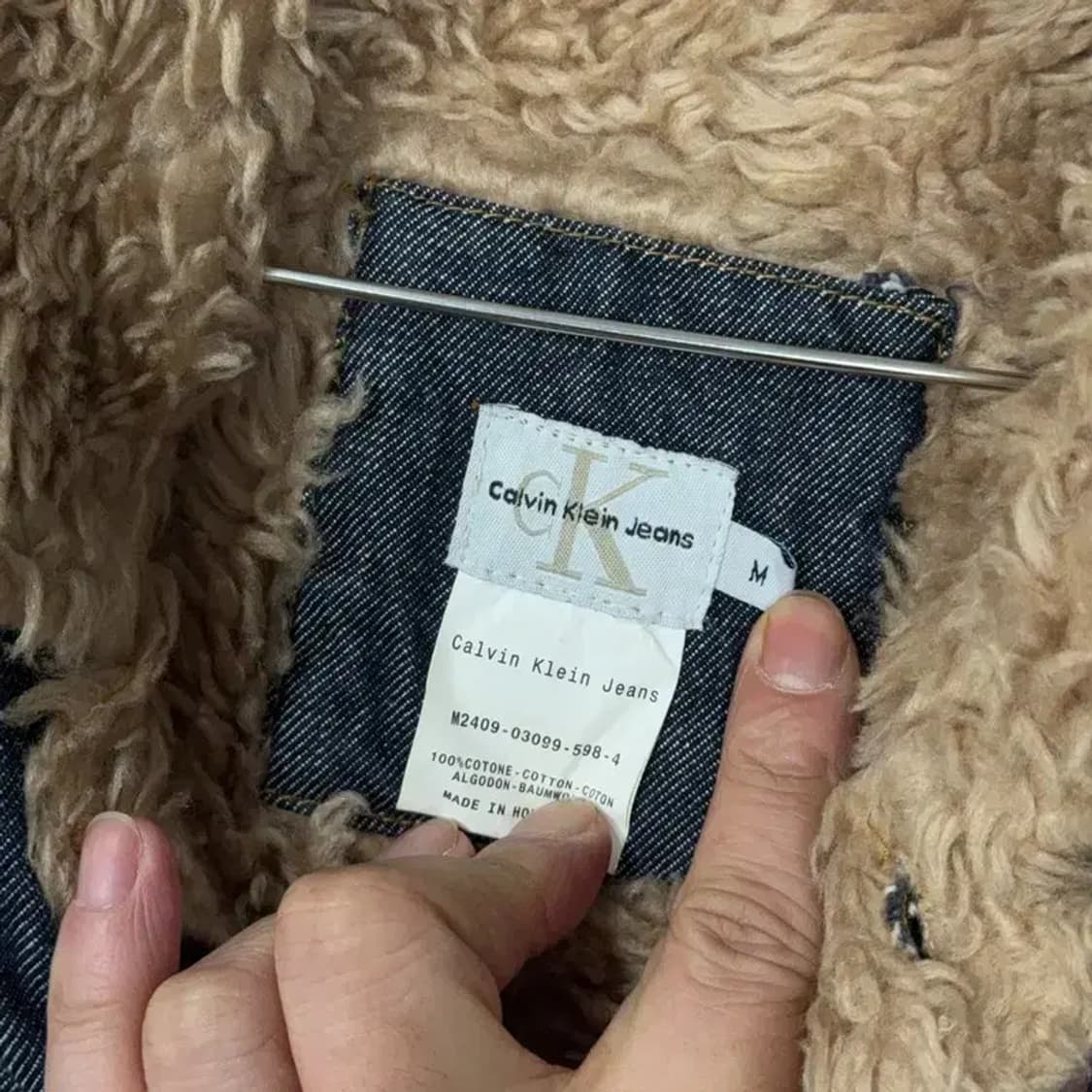 캘빈클라인 퍼 쉐르파 캐주얼 데님 무스탕 M 상품이미지3