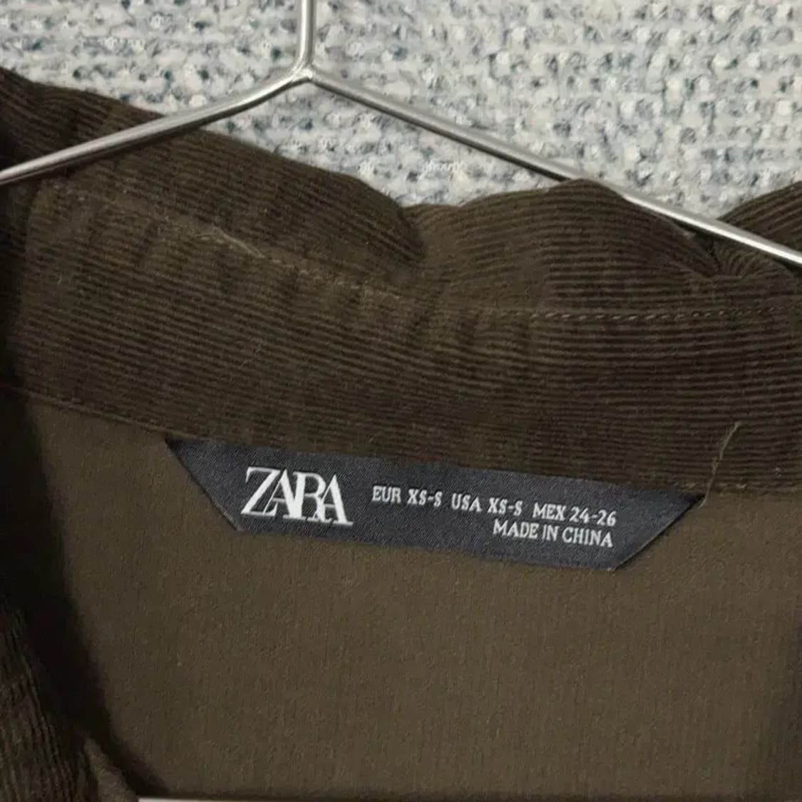 자라 브라운 코듀로이 셔츠 원피스 XS-S 상품이미지5