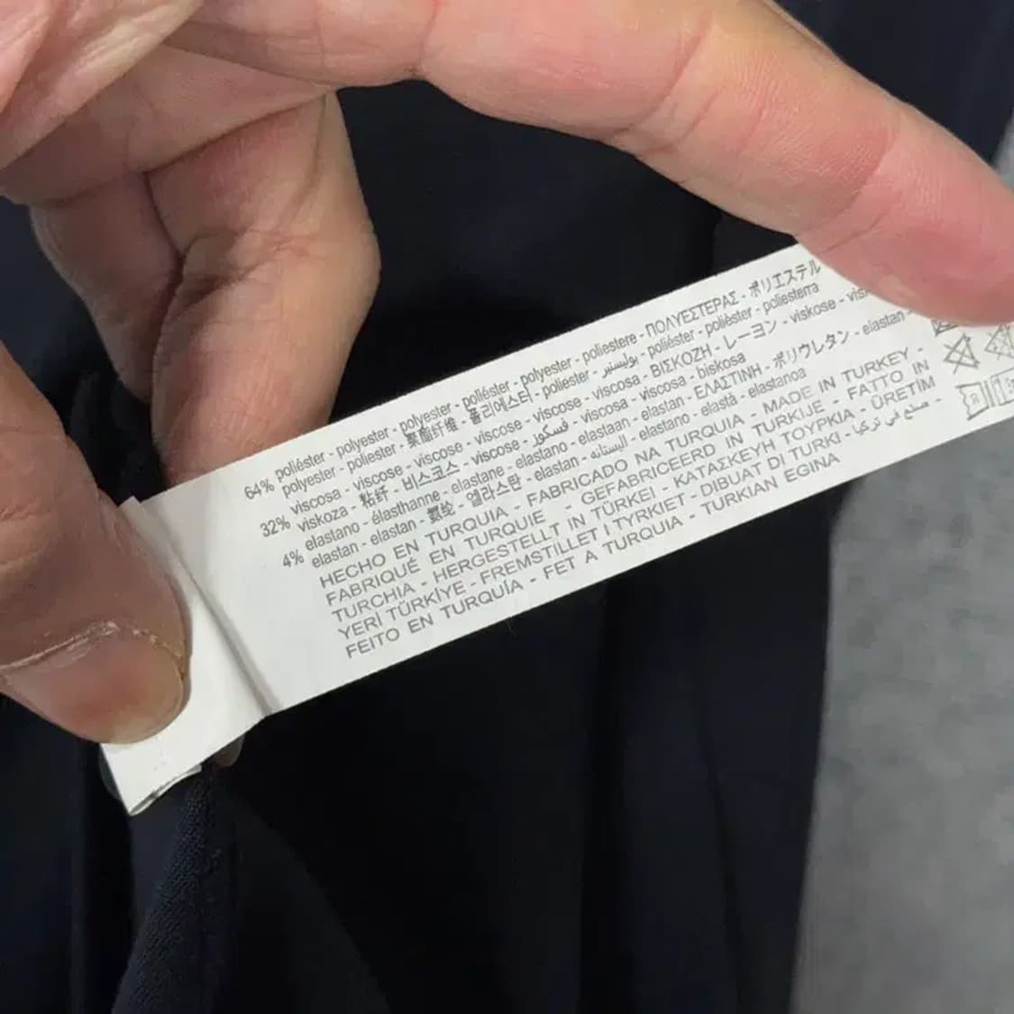 자라 네이비 비스코스 차이나넥 셔츠 L 상품이미지6