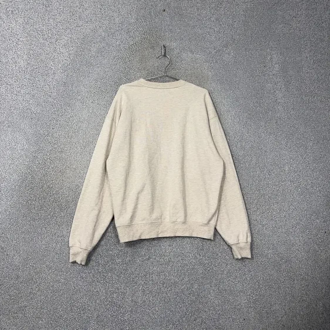 예일 체크 베어 프린팅 크림 맨투맨 XL 상품이미지2