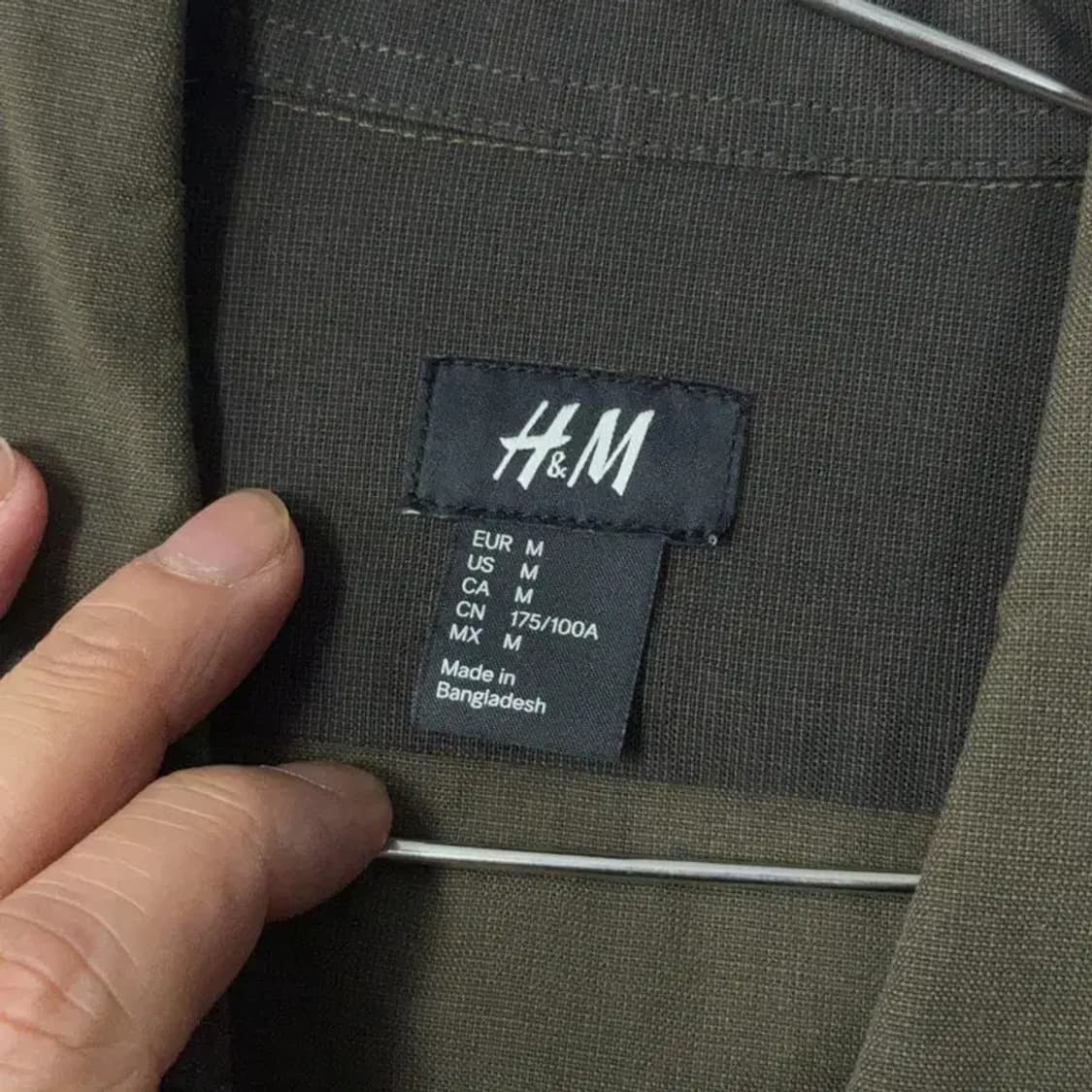 에이치엔앰 투톤 캐주얼 카키 셔츠 M 상품이미지3