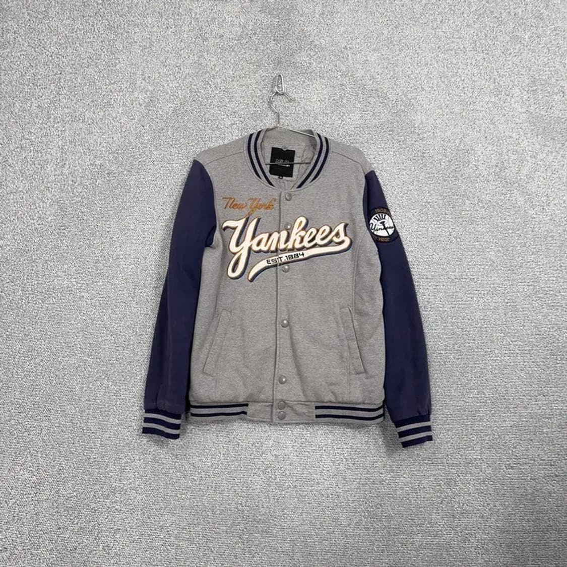 MLB 뉴욕양키즈 로고 단가라 코튼 스타디움 자켓 100 상품이미지1
