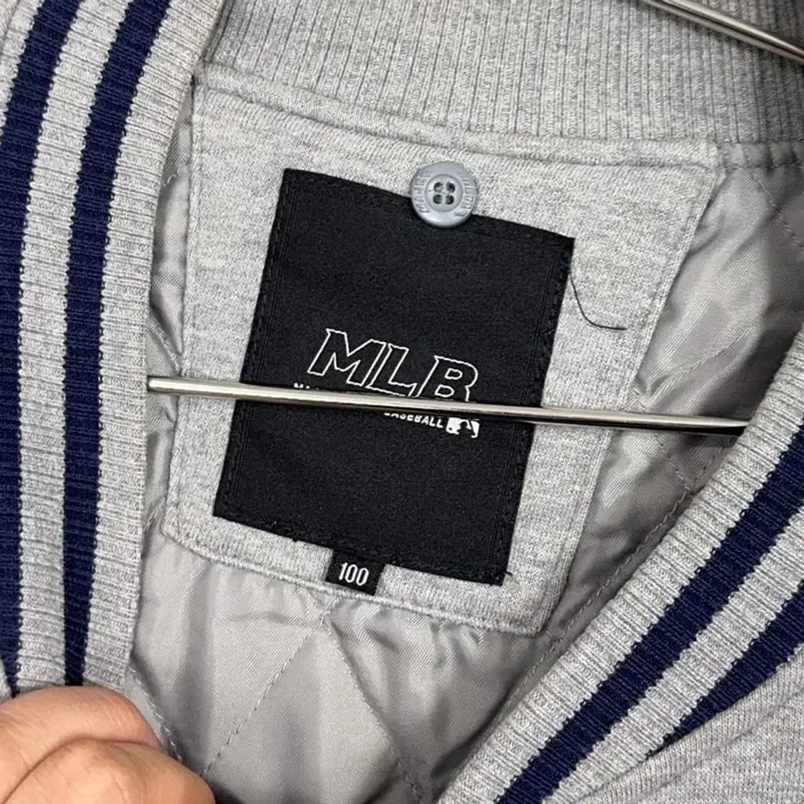 MLB 뉴욕양키즈 로고 단가라 코튼 스타디움 자켓 100 상품이미지5