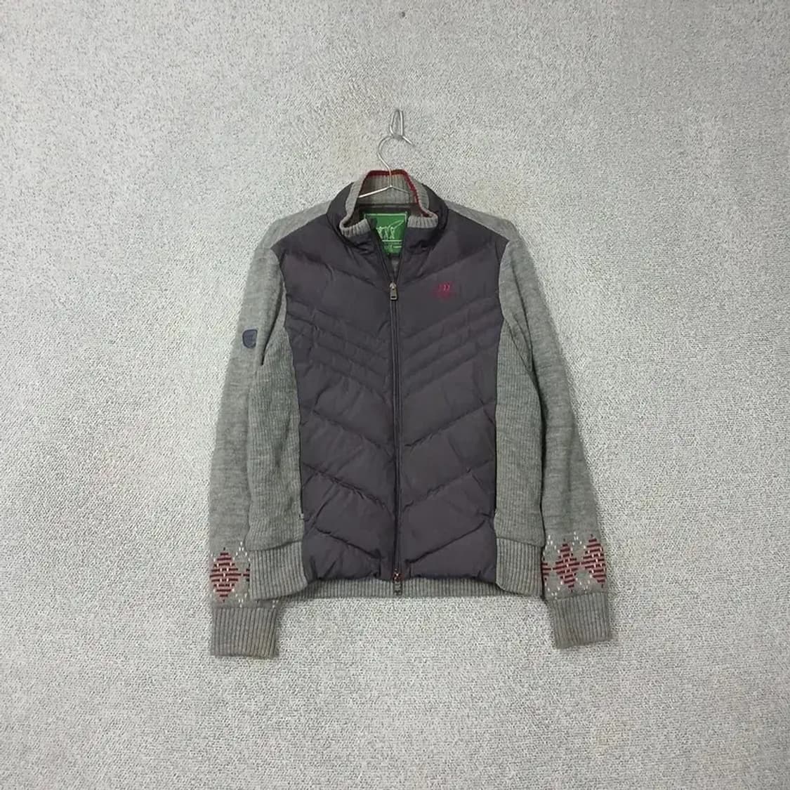 헨리코튼 골프 남성 그레이 퀄팅 니트 집업 자켓 95 상품이미지1