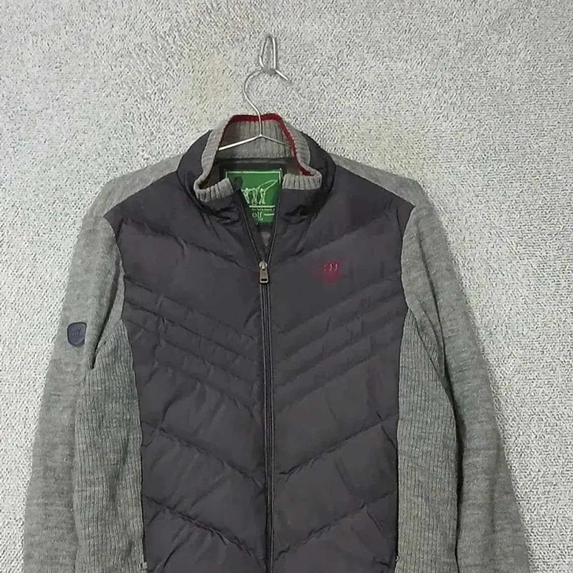 헨리코튼 골프 남성 그레이 퀄팅 니트 집업 자켓 95 상품이미지3