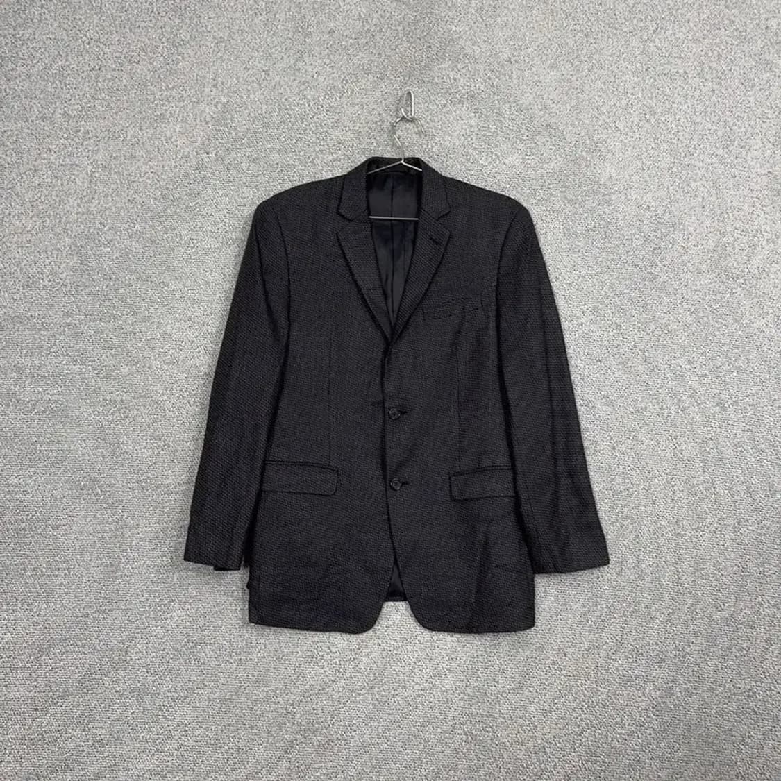 캘빈클라인 체크 그레이 3버튼 블레이저 자켓 95 상품이미지1