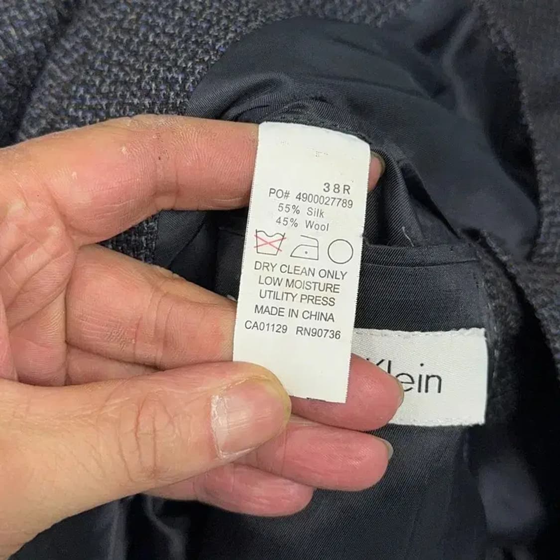 캘빈클라인 체크 그레이 3버튼 블레이저 자켓 95 상품이미지7