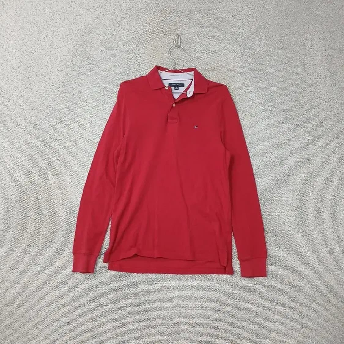 타미힐피거 레드 캐주얼 로고 카라티 S 상품이미지1