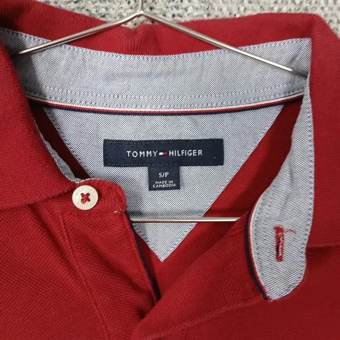 타미힐피거 레드 캐주얼 로고 카라티 S 상품이미지3