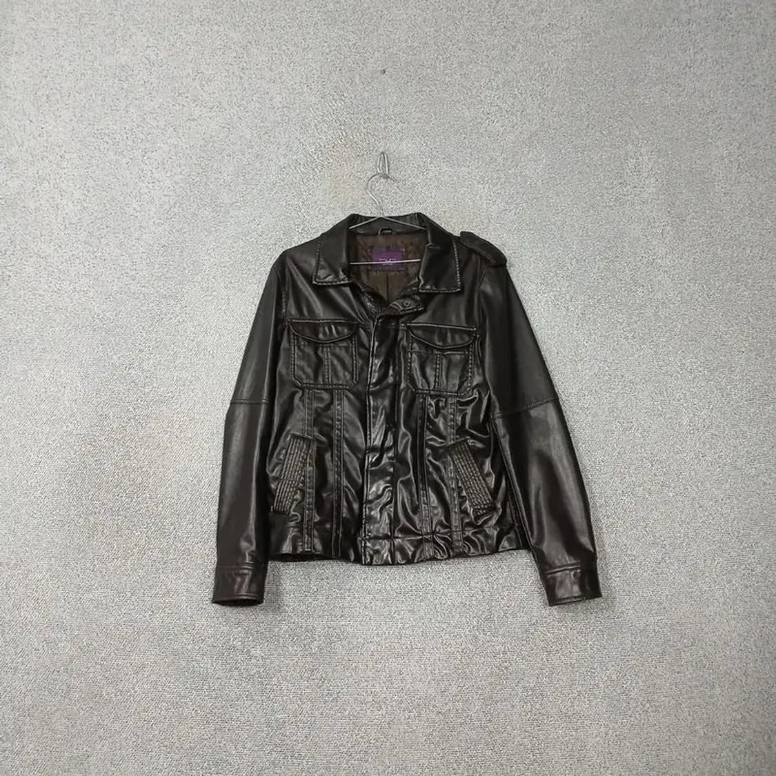 자라 빈티지 블랙 유광 쿼드포켓 자켓 M 상품이미지1