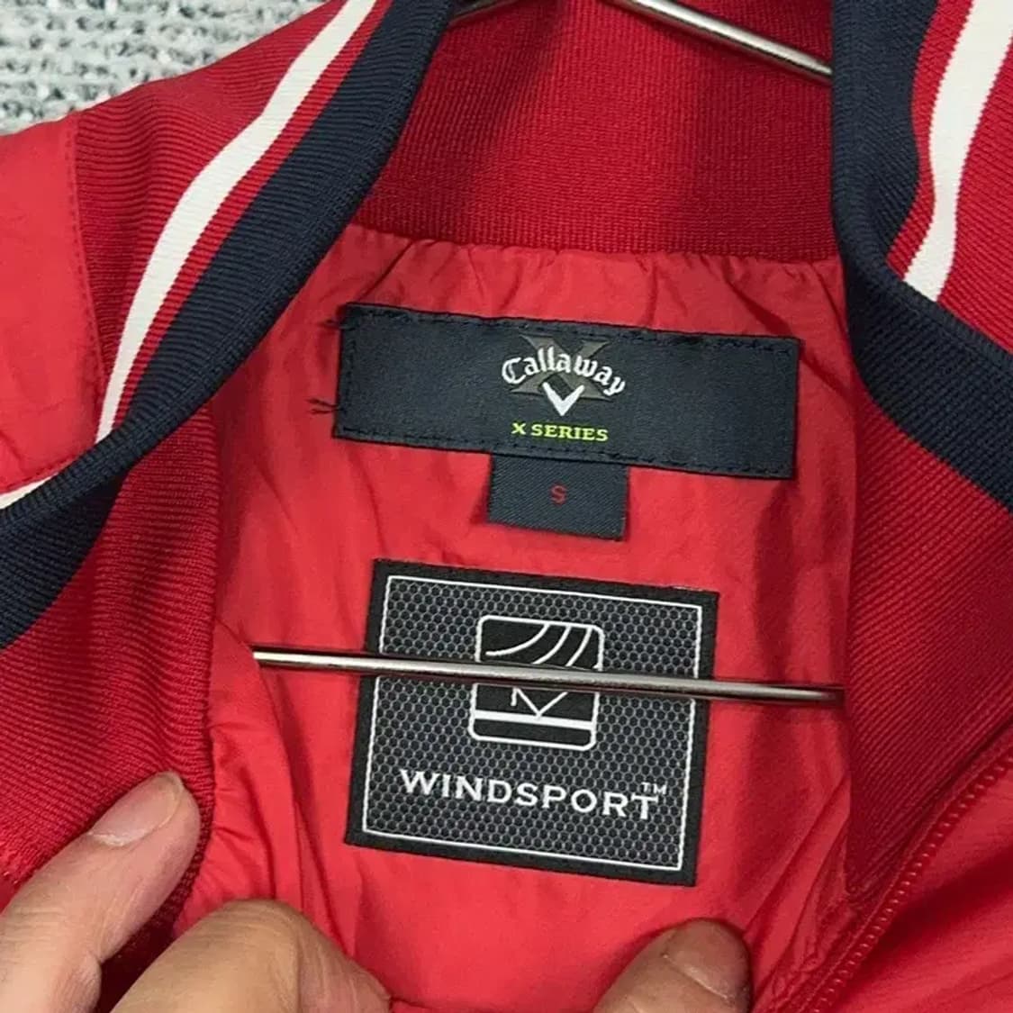 캘러웨이 레드 로고 골프 기능성 집업 자켓 S 상품이미지3