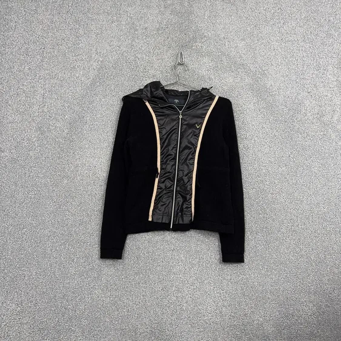 캘러웨이 블랙 여성 골프 니트 집업 자켓 L 상품이미지1