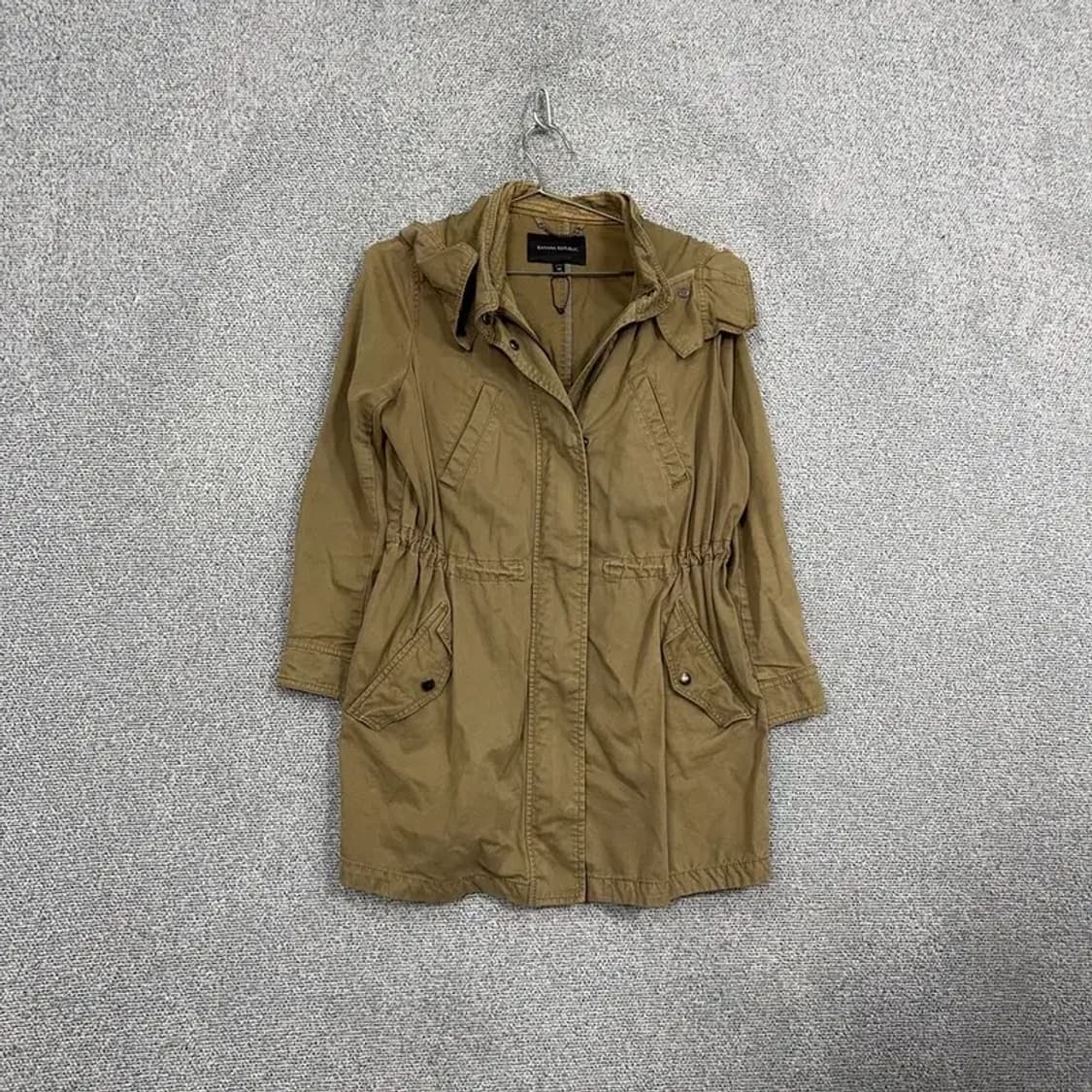 바나나 리퍼블릭 여성 빈티지 허리 밴딩 야상 코트 자켓 XS 상품이미지1