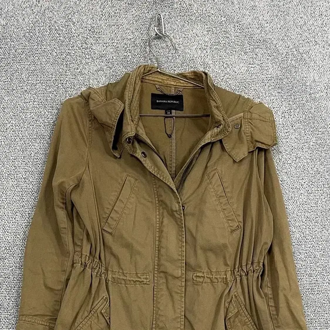 바나나 리퍼블릭 여성 빈티지 허리 밴딩 야상 코트 자켓 XS 상품이미지3